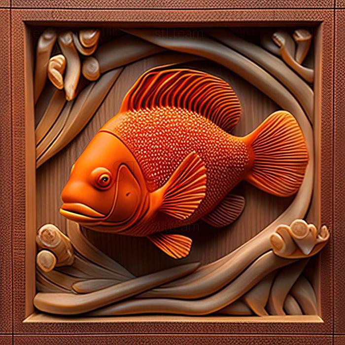 3D модель Оранжевая рыба-амфиприон (STL)